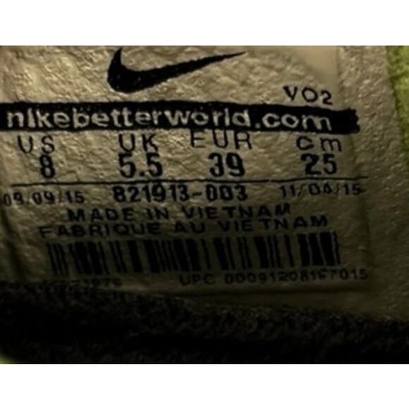 Nike Metcon 2 Flyknit Womens 7.5 Running Shoe 821913-003 Platinum Green Blue - Picture 6 of 6